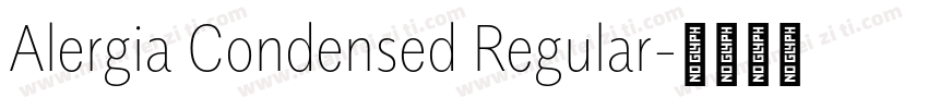 Alergia Condensed Regular字体转换